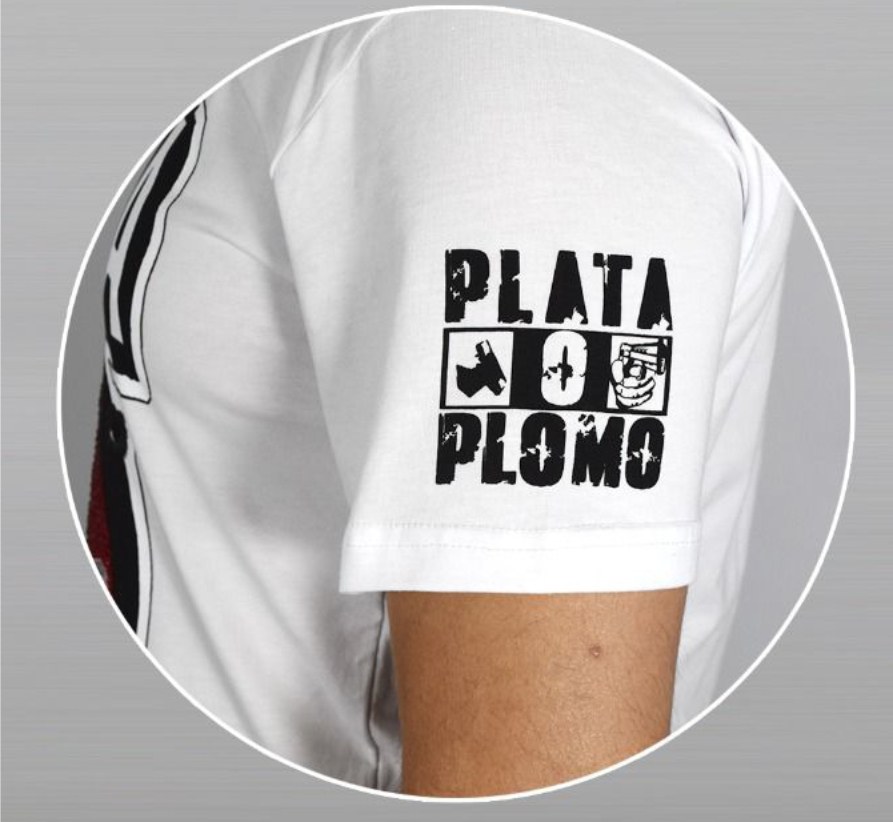 Camisetas Blancas Plata o Plomo